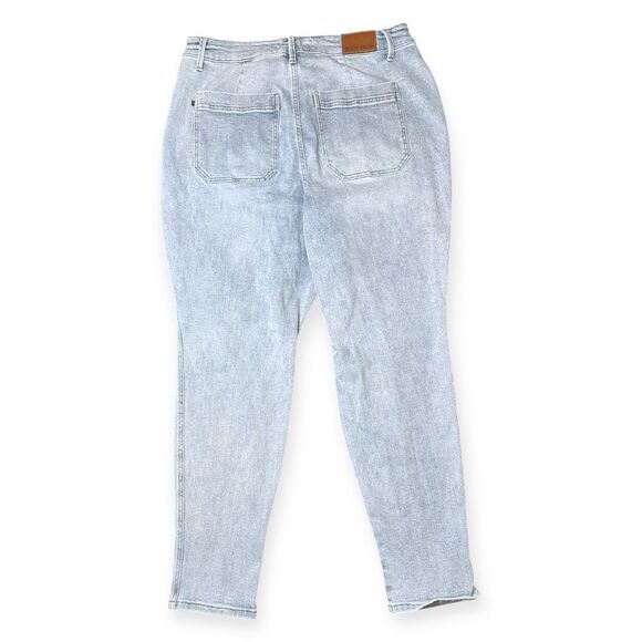JUDY BLUE LOS ANGELES Women’s Light Wash High Waist Double Cuff Jogger Jeans Siz - Picture 5 of 9